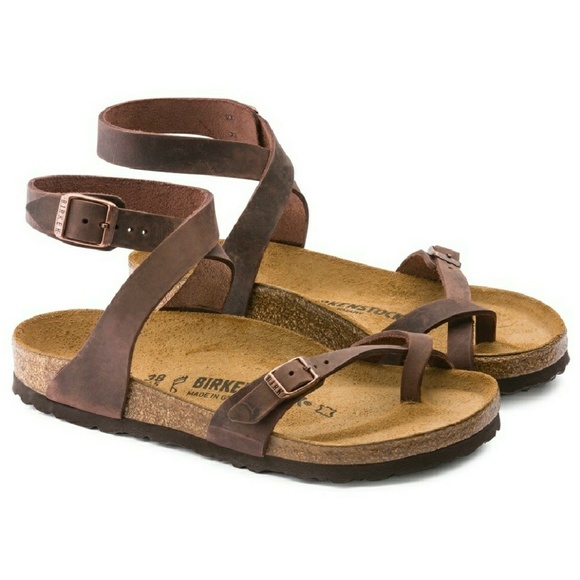 NEW BIRKENSTOCK YARA SANDAL OILED LEATHER HABANA - Picture 2 of 4